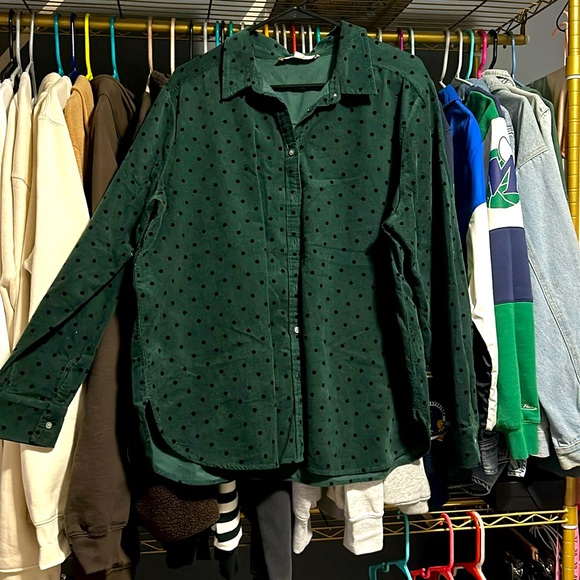 LOFT - Velvet Dot Corduroy Everyday Shirt - Picture 4 of 12